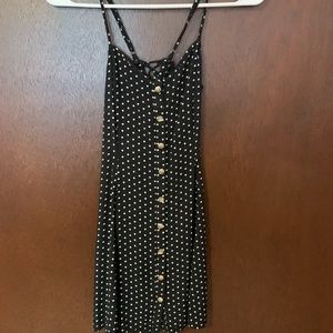 American Eagle Size XXS B&W Polka Dot Dress